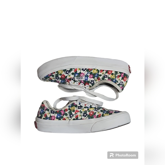 Vans Kids Low Lace Up Floral Shoes Size 13 - Picture 3 of 4